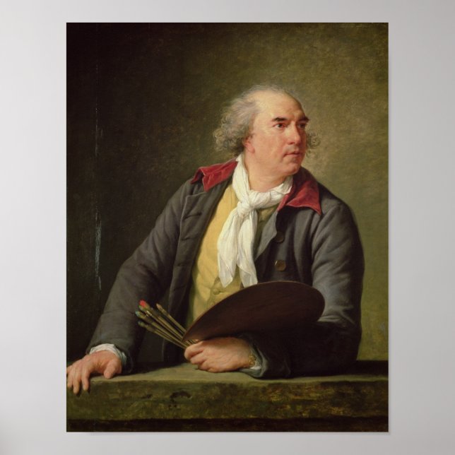 Portrait von Hubert Robert 1788 Poster (Vorne)