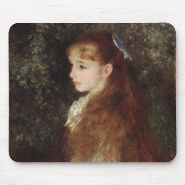 Portrait von Irene - Renoir Impressionist Malerei Mousepad (Vorne)