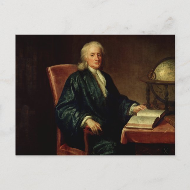 Portrait von Isaac Newton, c.1726 Postkarte (Vorderseite)