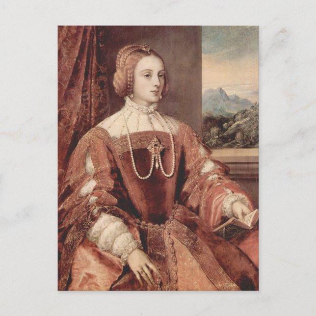 Portrait von Isabella (Portugal) Postkarte (Vorderseite)