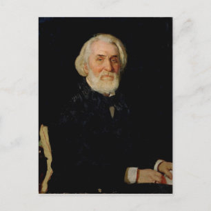 Portrait von Ivan S. Turgenev , 1879 Postkarte