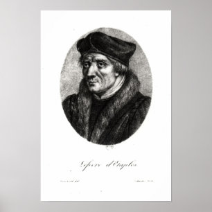 Portrait von Jacques Lefevre d'Etaples Poster