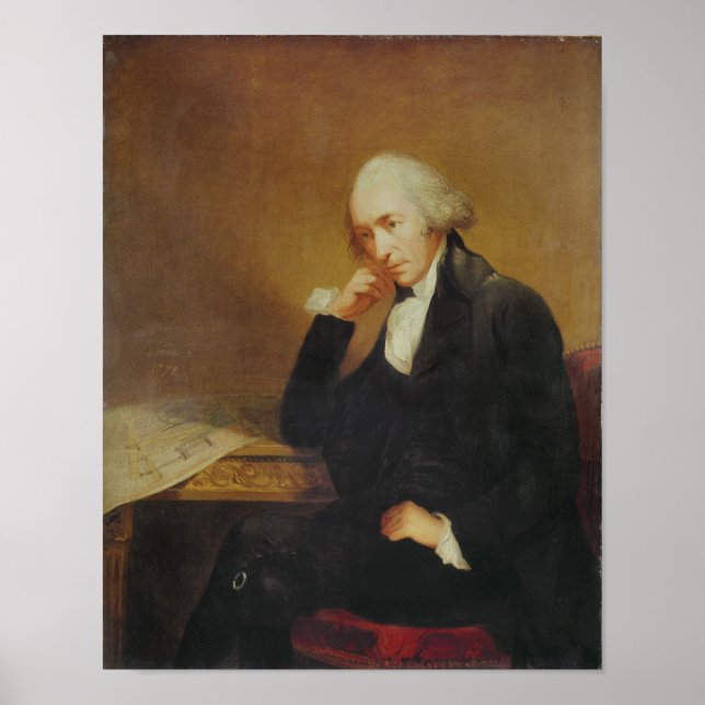Portrait von James Watt 1792 Poster (Vorne)