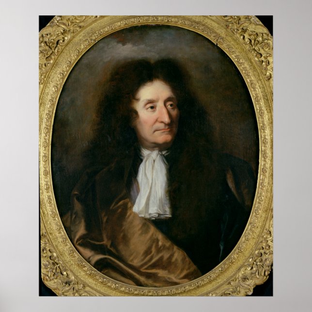 Portrait von Jean de La Fontaine Poster (Vorne)