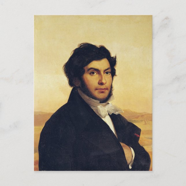 Portrait von Jean-Francois Champollion 1831 Postkarte (Vorderseite)