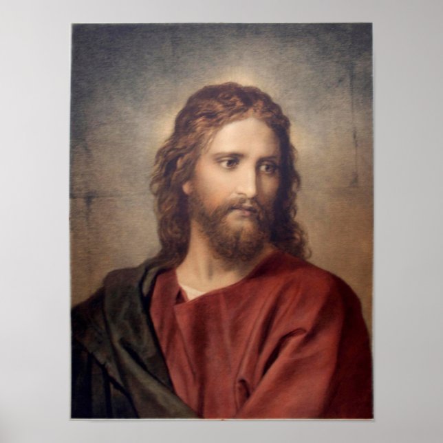 Portrait von Jesus Poster (Vorne)