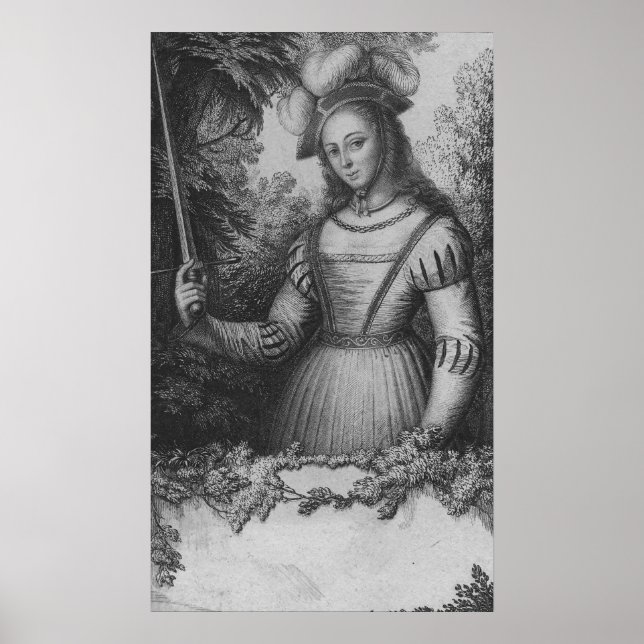Portrait von Joan of Arc Poster (Vorne)