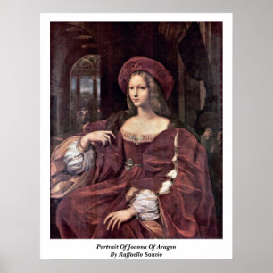 Portrait von Joanna von Aragon von Raffaello Sanzi Poster