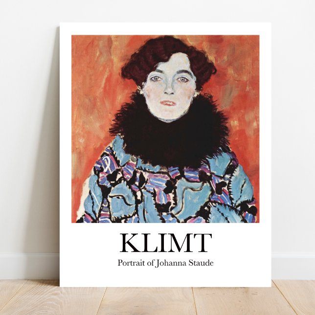 Portrait von Johanna Staude von Gustav Klimt Poster (Golden Elegance: Klimt's "Johanna Staude." Art Deco masterpiece)