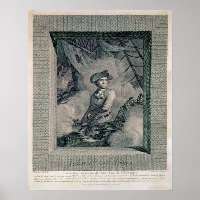 Portrait von Johannes Paul Jones Poster (Vorne)