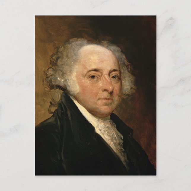 Portrait von John Adams Postkarte (Vorderseite)