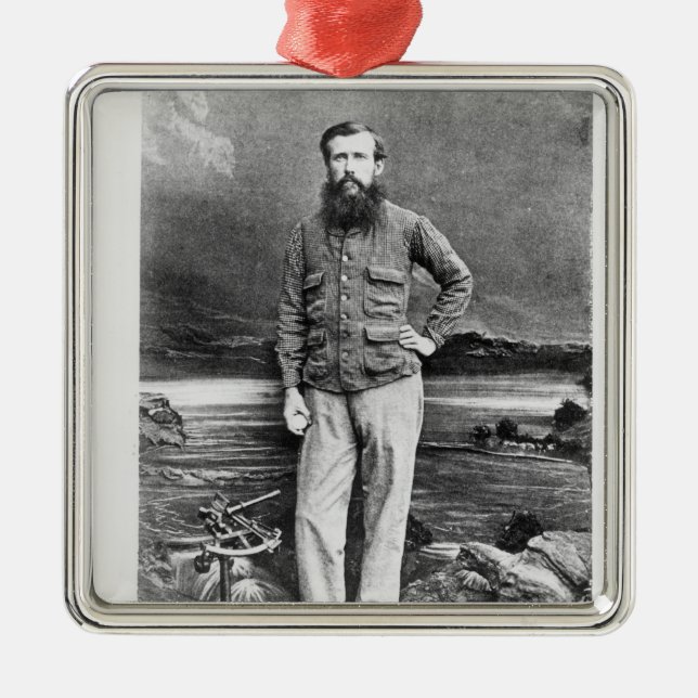 Portrait von John Hanning Silbernes Ornament (Vorne)