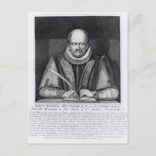 Portrait von John Stowe aus seinem Denkmal Postkarte