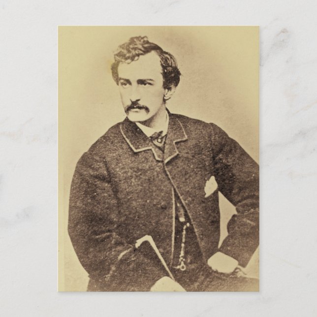 Portrait von John Wilkes Booth | 1861-65 Postkarte (Vorderseite)