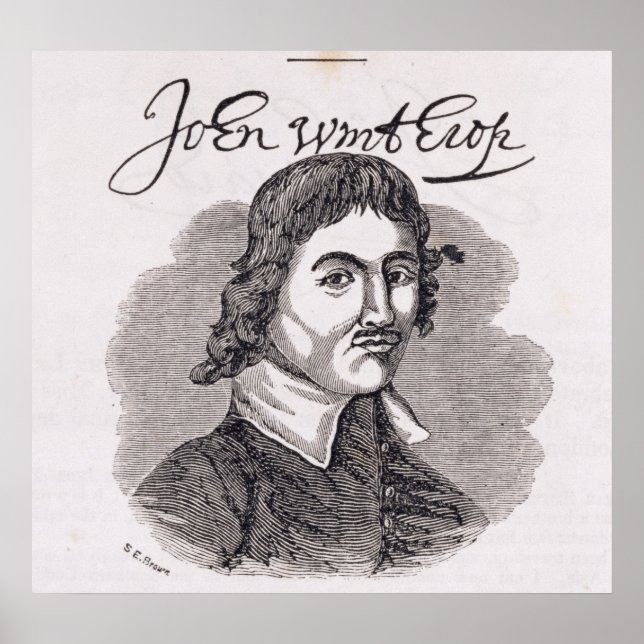 Portrait von John Winthrop Poster (Vorne)