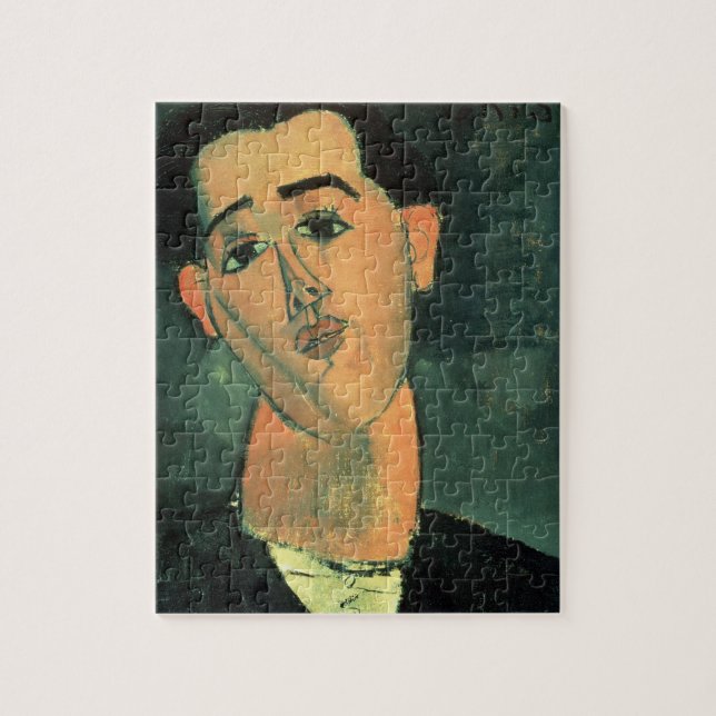 Portrait von Juan Gris (1887-1927) 1915 (Öl auf Do (Vertikal)