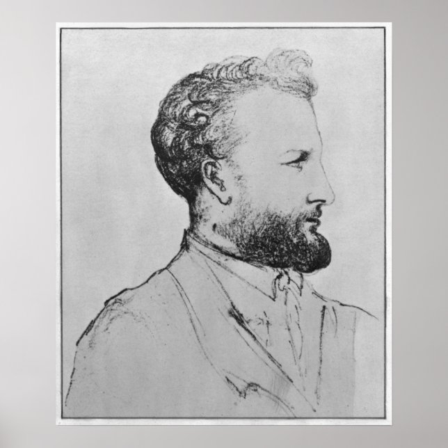 Portrait von Jules Verne d Poster (Vorne)
