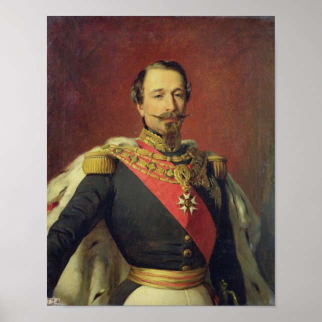 Portrait von Kaiser Louis Napoleon III Poster (Vorne)