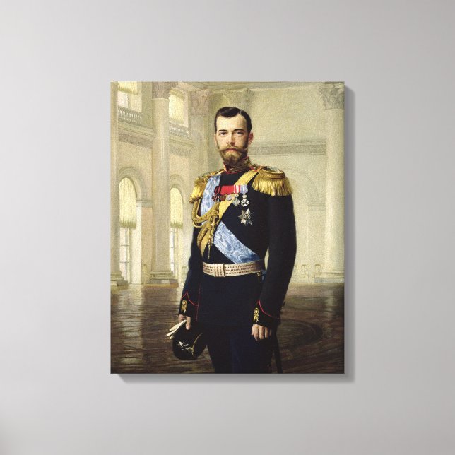 Portrait von Kaiser Nikolaus II., 1900 Leinwanddruck (Vorderseite)