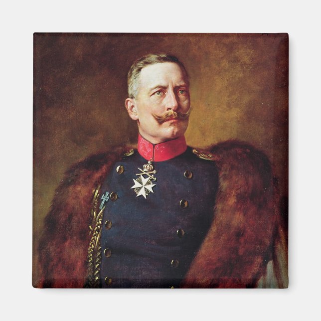 Portrait von Kaiser Wilhelm II Magnet (Vorne)