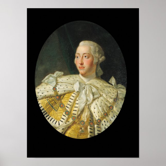Portrait von König Georg III nach 1760 Poster (Vorne)