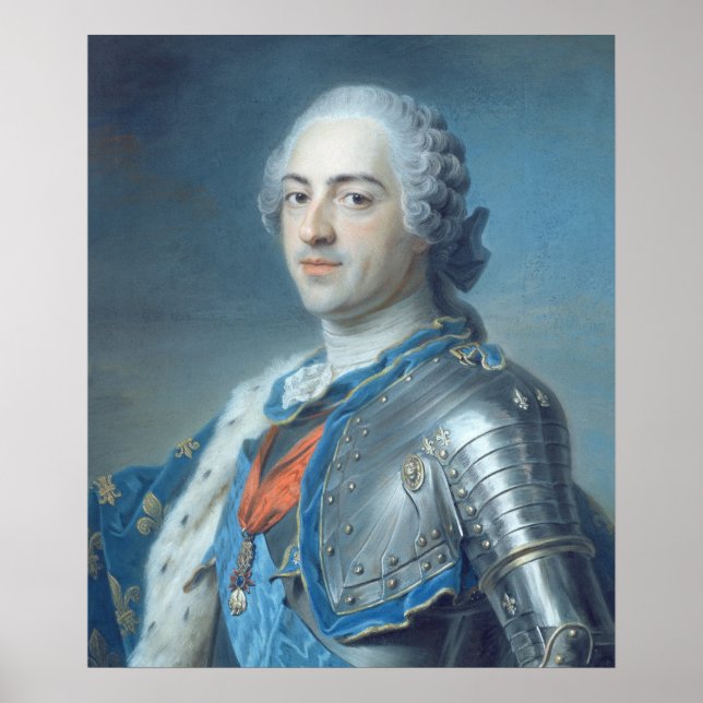 Portrait von König Louis XV 1748 Poster (Vorne)