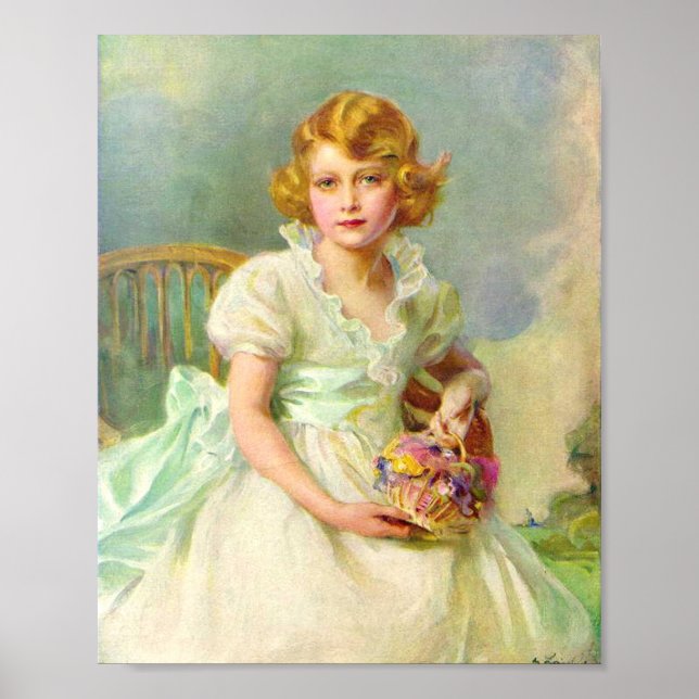 Portrait von Königin Elisabeth von 1933 Poster (Vorne)