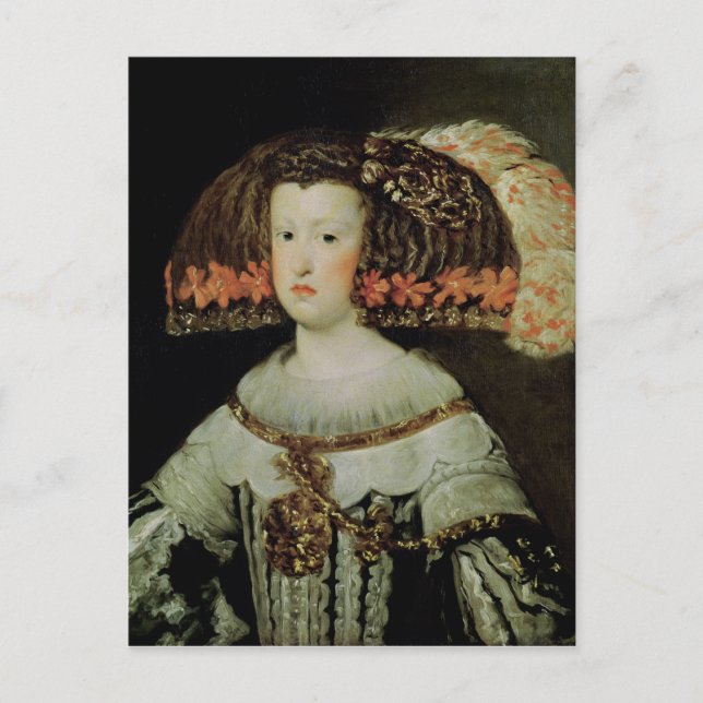 Portrait von Königin Maria Anna von Spanien Postkarte (Vorderseite)