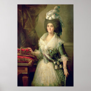 Portrait von Königin Maria Luisa Poster