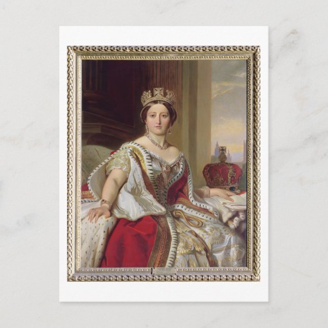 Portrait von Königin Victoria (1819-1901) 1859 (Öl Postkarte (Vorderseite)