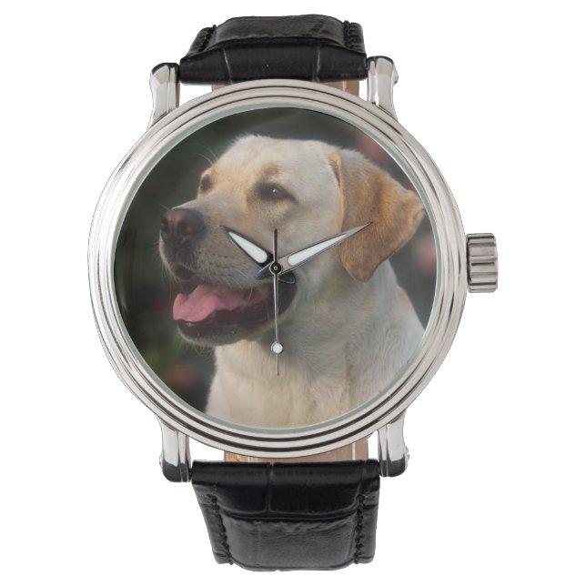 Portrait von Labrador Retriever, Hilton Armbanduhr (Vorderseite)