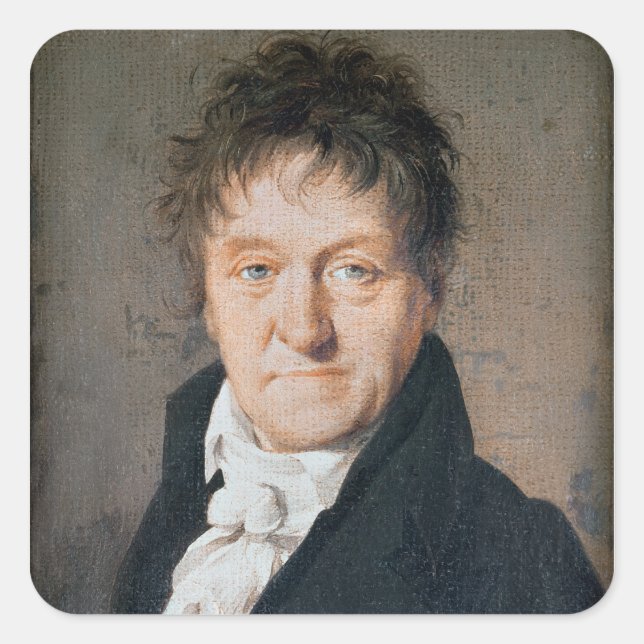 Portrait von Lazare Nicolas Marguerite Carnot Quadratischer Aufkleber (Vorderseite)