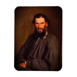 Portrait von Leo Tolstoi (von Ivan Kramskoi, 1873) Magnet