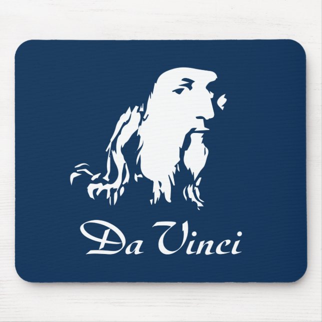 Portrait von Leonardo Da Vinci Mousepad (Vorne)