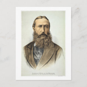 Portrait von Leopold II (1835-1909), König von Bel Postkarte