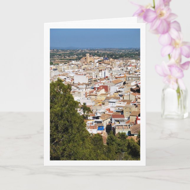 Portrait von Lliria Stadt in Valencia, Spanien Karte (Orchidee)