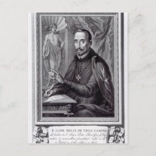 Portrait von Lope Felix de Vega Carpio Postkarte