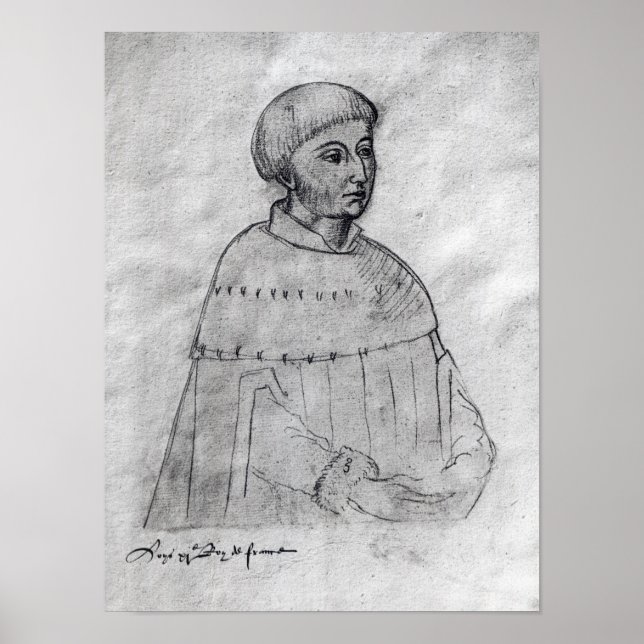 Portrait von Louis XI Poster (Vorne)