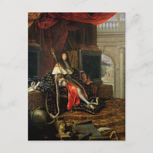 Portrait von Louis XIV 1668 Postkarte (Vorderseite)