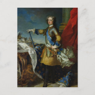 Portrait von Louis XV King of France, c.1727 Postkarte