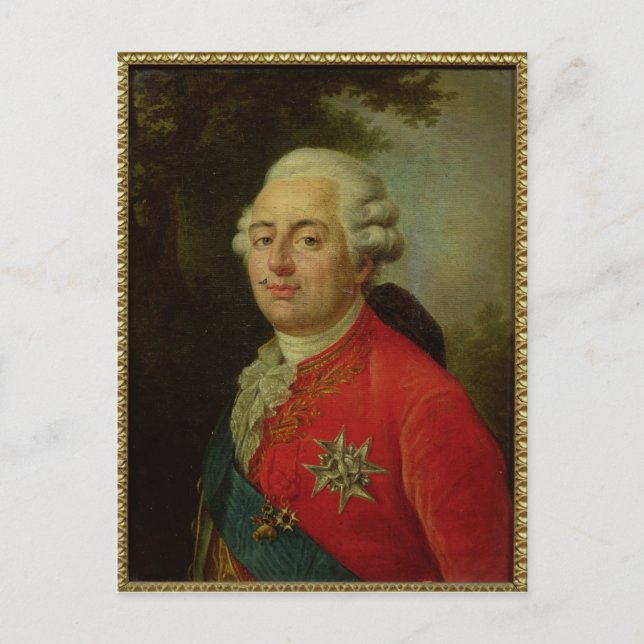 Portrait von Louis XVI King of France Postkarte (Vorderseite)