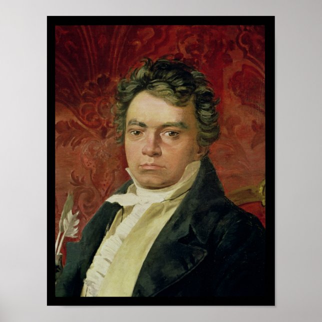 Portrait von Ludwig Van Beethoven Poster (Vorne)