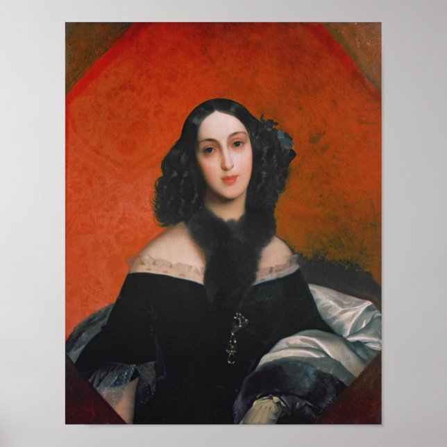Portrait von M.A. Bek, 1840 Poster (Vorne)