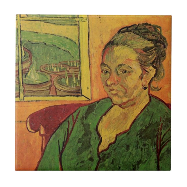 Portrait von Madame Augustine Roulin| 1888 Fliese (Vorderseite)