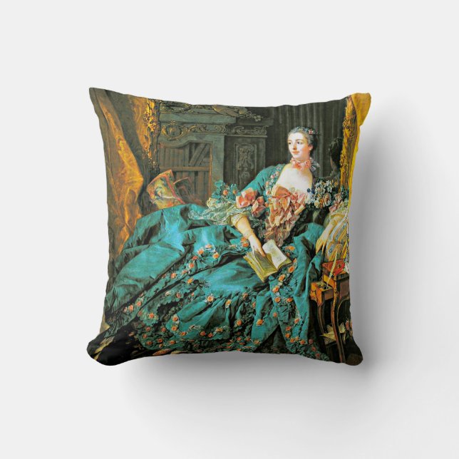 Portrait von Madame de Pompadour Kissen (Vorderseite)