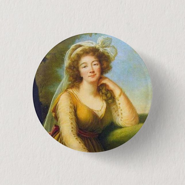 Portrait von Madame du Barry Button (Vorderseite)