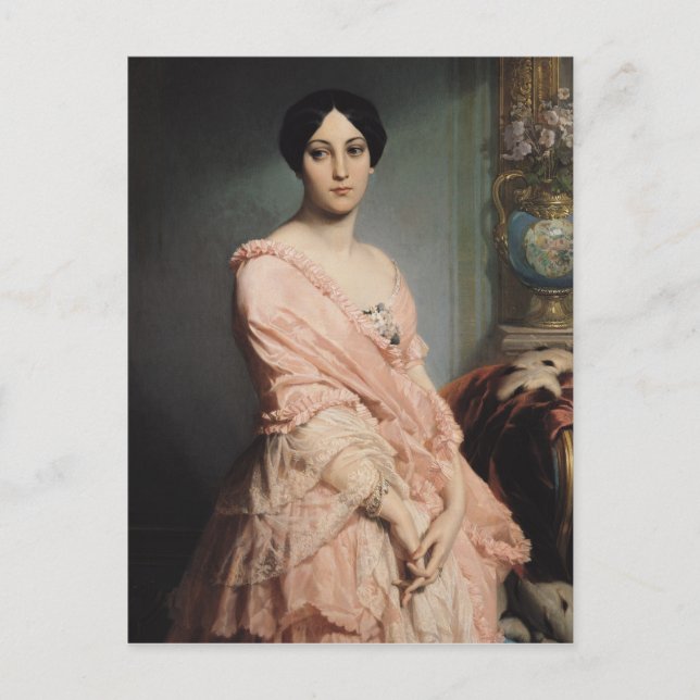 Portrait von Madame F, 1850-51 Postkarte (Vorderseite)