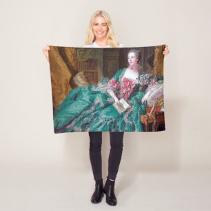 Portrait von Madame Pompadour, Boucher Fleecedecke