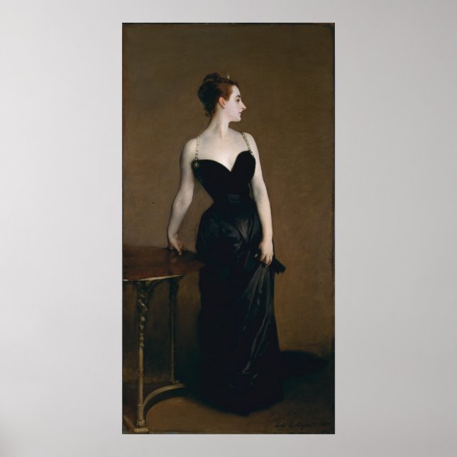 Portrait von Madame X (Madame Gautreau) von Sargen Poster (Vorne)