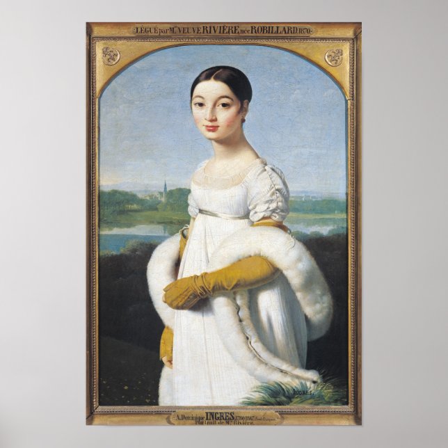 Portrait von Mademoiselle Caroline Riviere 1805 Poster (Vorne)